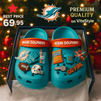 Miami Dolphins Croc Charms