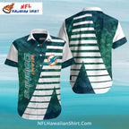Miami Dolphins Hawaiian Shirt Modern Geometric Stripes