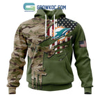 Miami Dolphins Personalized Veterans Camo Hoodie Shirt