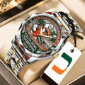 Miami Hurricanes Football 2026 Fiesta Bowl Champions Alloy Luxury Quartz Watch - TANTN20139