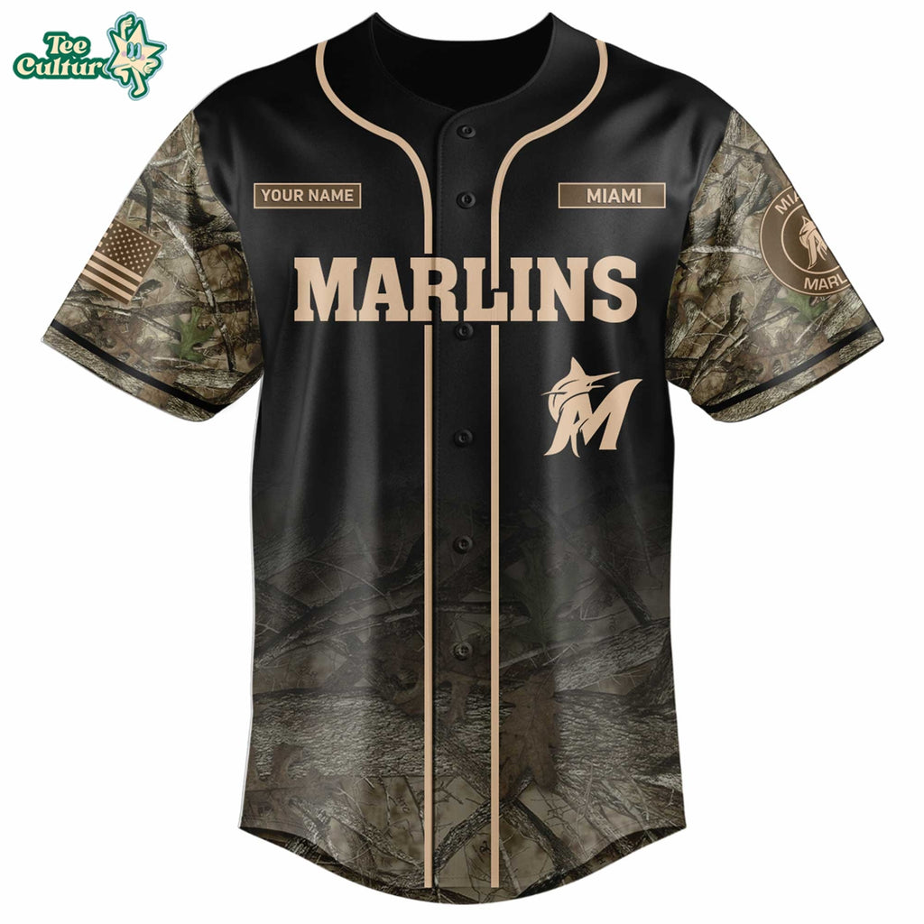 Miami Marlins Deer Hunting Limited Edition Baseball Jersey