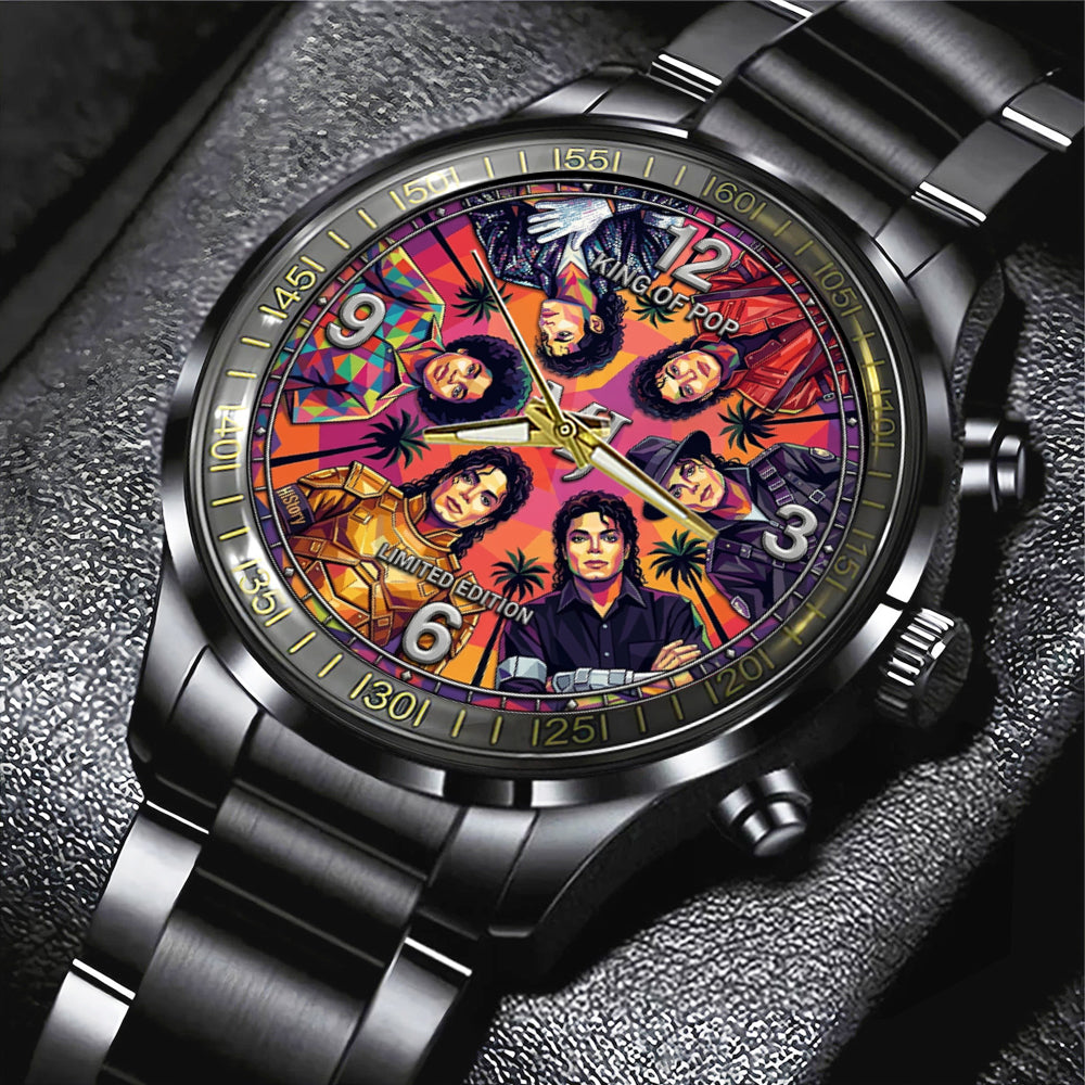 Michael Jackson Black Stainless Steel Watch - TMTHU7593