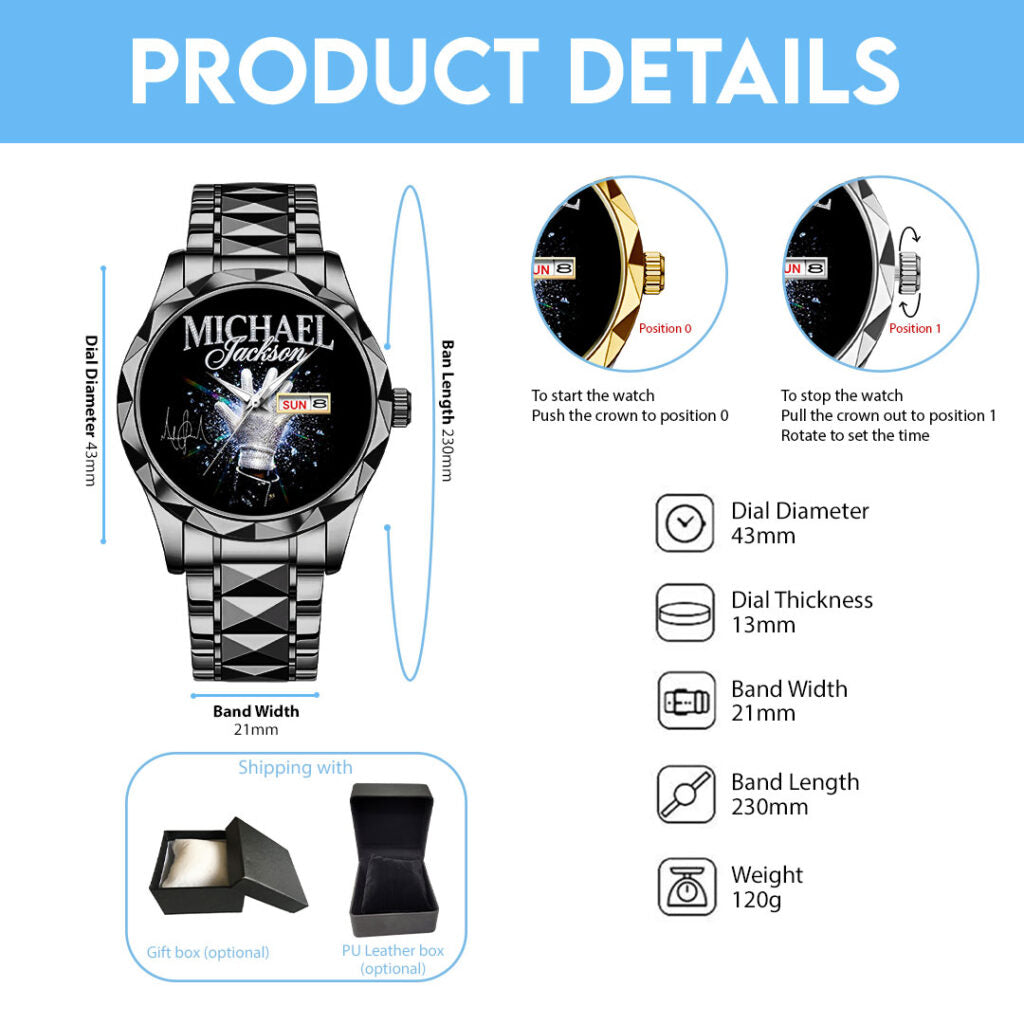 Michael Jackson Alloy Luxury Quartz Watch - TANTN22464