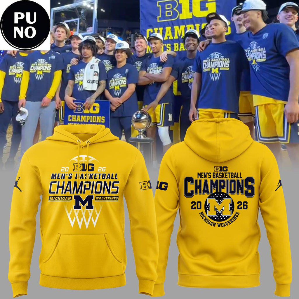 Michigan Wolverines 2026 Big Ten Men's Basketball Champions Hoodie T-Shirt