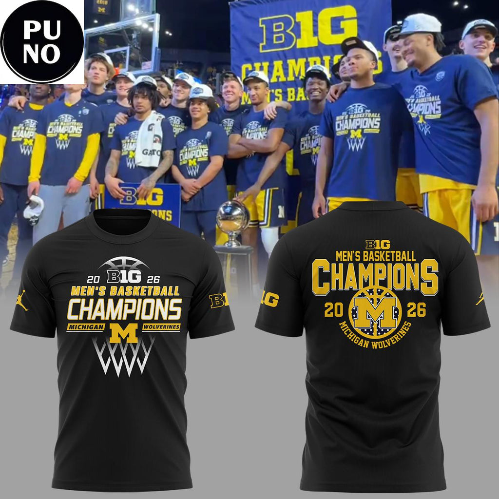 Michigan Wolverines 2026 Big Ten Men's Basketball Champions Hoodie T-Shirt