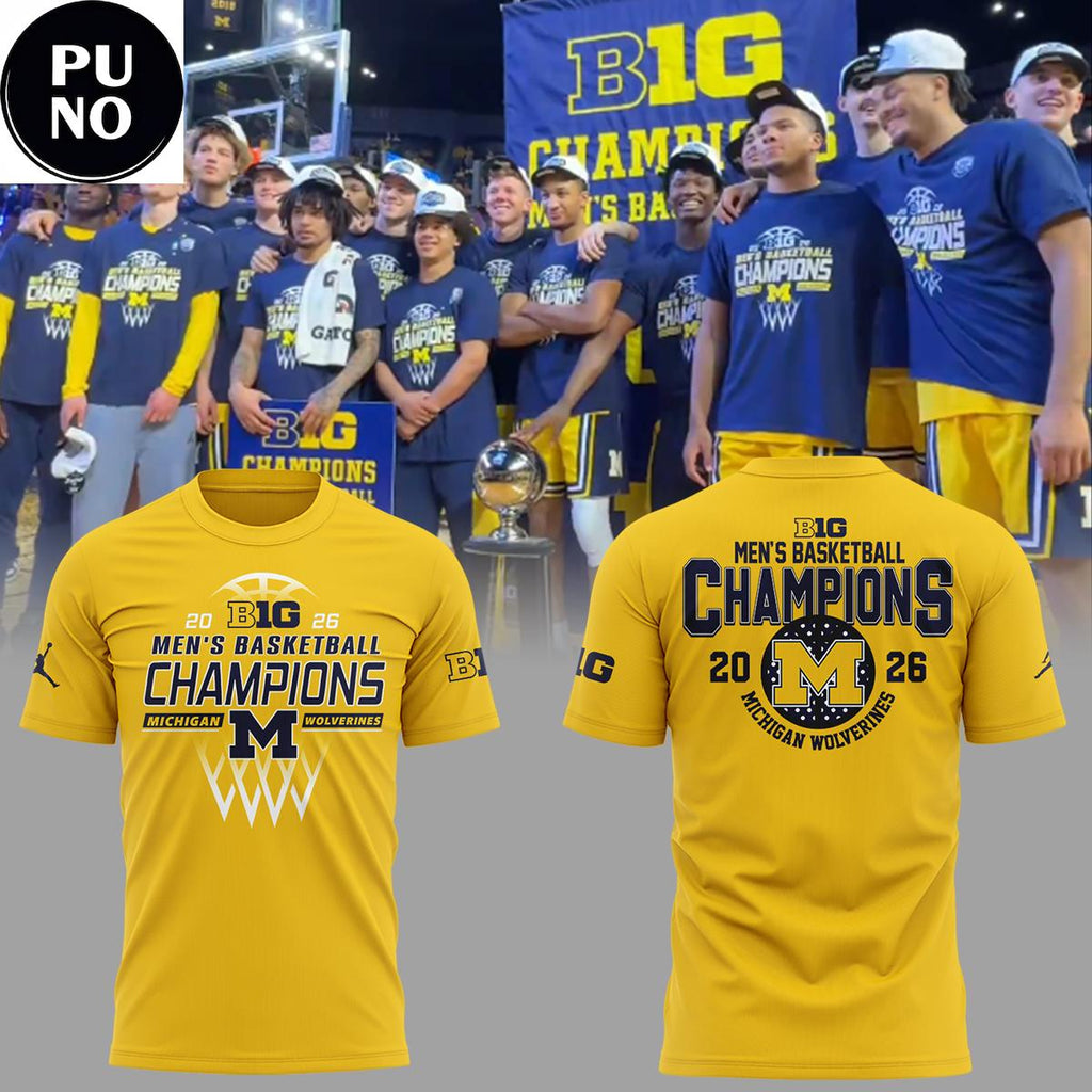 Michigan Wolverines 2026 Big Ten Men's Basketball Champions Hoodie T-Shirt