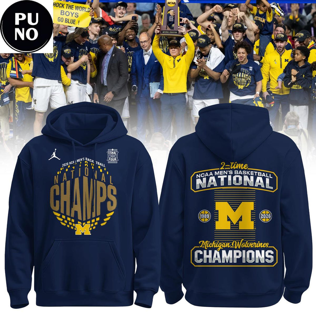 Michigan Wolverines 2026 NCAA Men's Basketball National Champions Hoodie T-Shirt