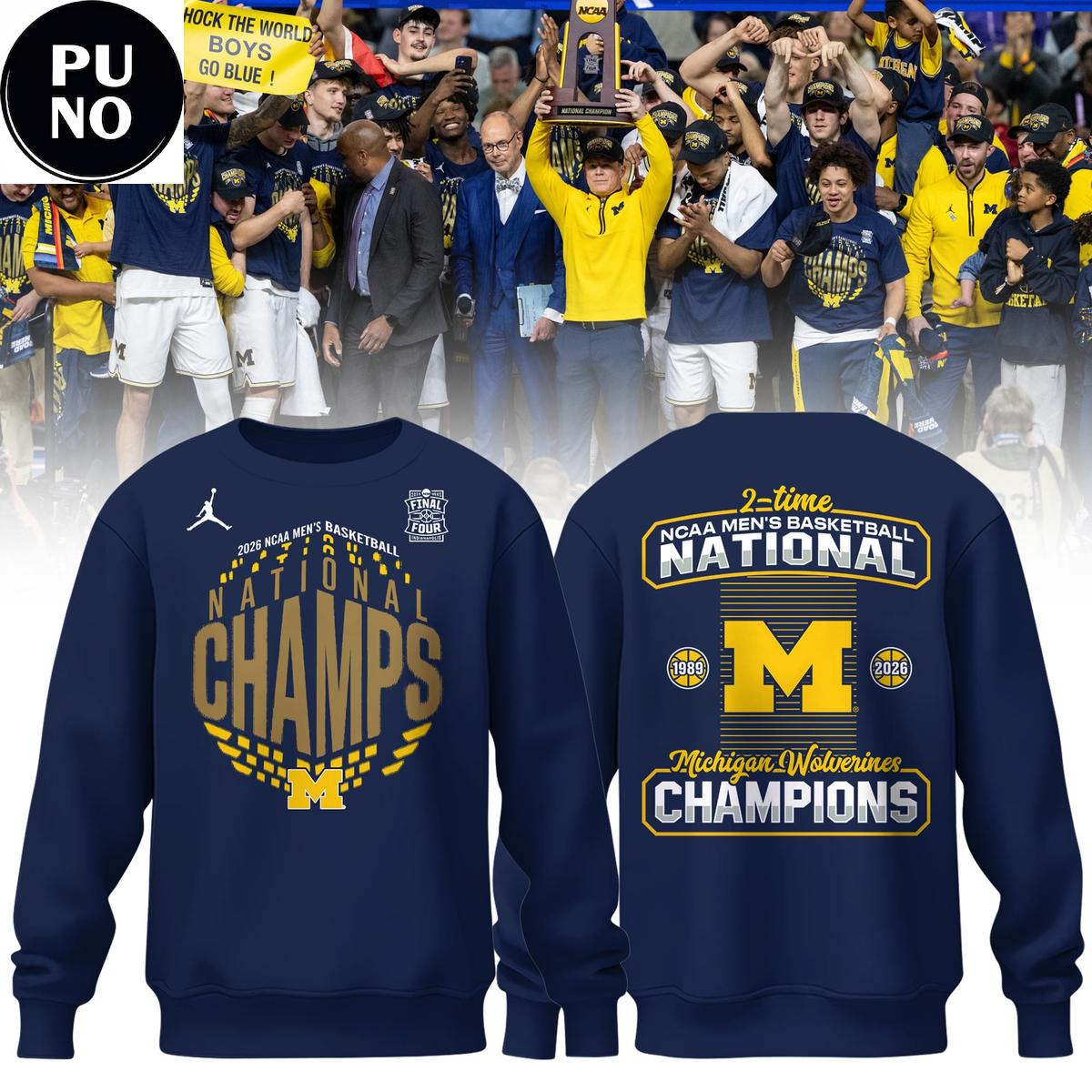 Michigan Wolverines 2026 NCAA Men's Basketball National Champions Hoodie T-Shirt