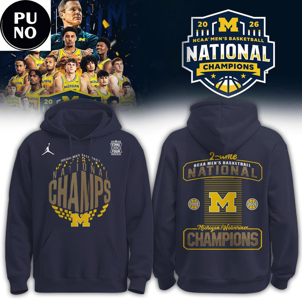 Michigan Wolverines 2026 NCAA Men's Basketball National Champions Hoodie T-Shirt