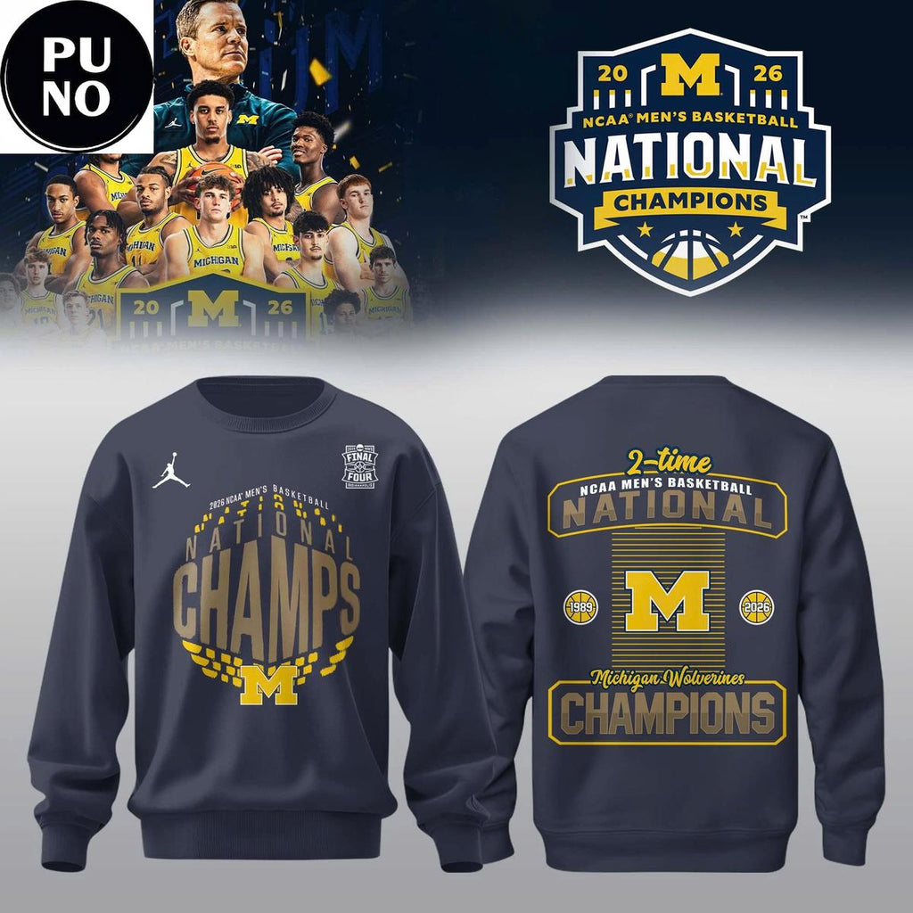 Michigan Wolverines 2026 NCAA Men's Basketball National Champions Hoodie T-Shirt