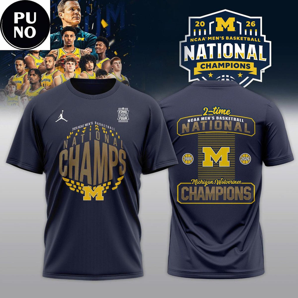 Michigan Wolverines 2026 NCAA Men's Basketball National Champions Hoodie T-Shirt