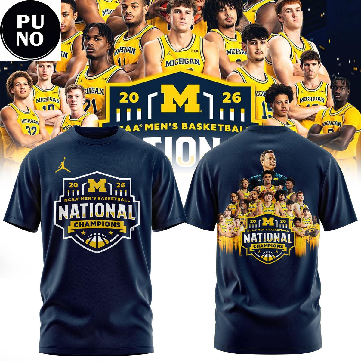 Michigan Wolverines 2026 NCAA National Champion Locker Room Trophy Hoodie T-Shirt