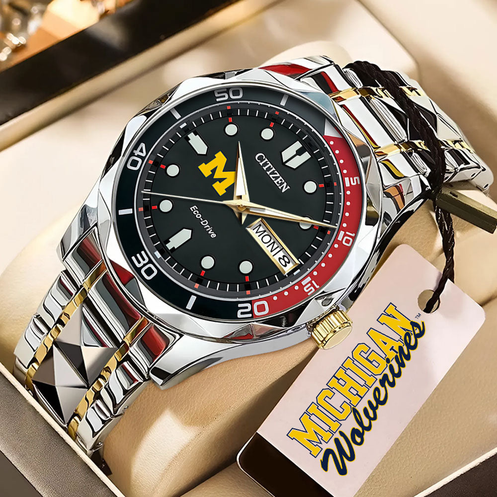 Michigan Wolverines Men's Basketball Alloy Luxury Quartz Watch - TMTHU5022