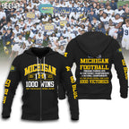 Michigan Wolverines Go Blue 1000 Wins All Time Hoodie T Shirt