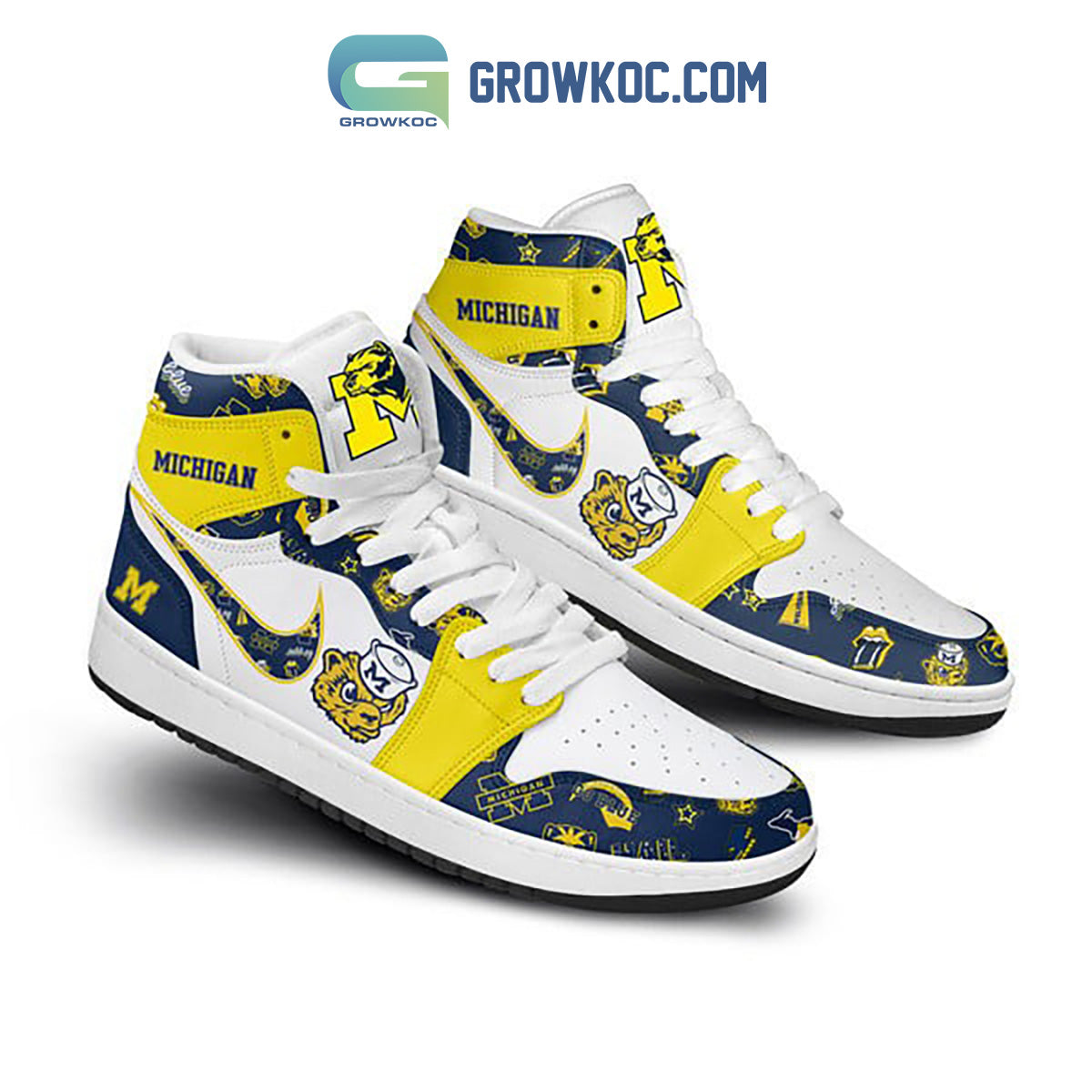 Michigan Wolverines Love Air Jordan 1 Shoes