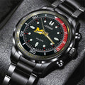 Michigan Wolverines Men's Basketball Black Stainless Steel Watch - TMTHU5084