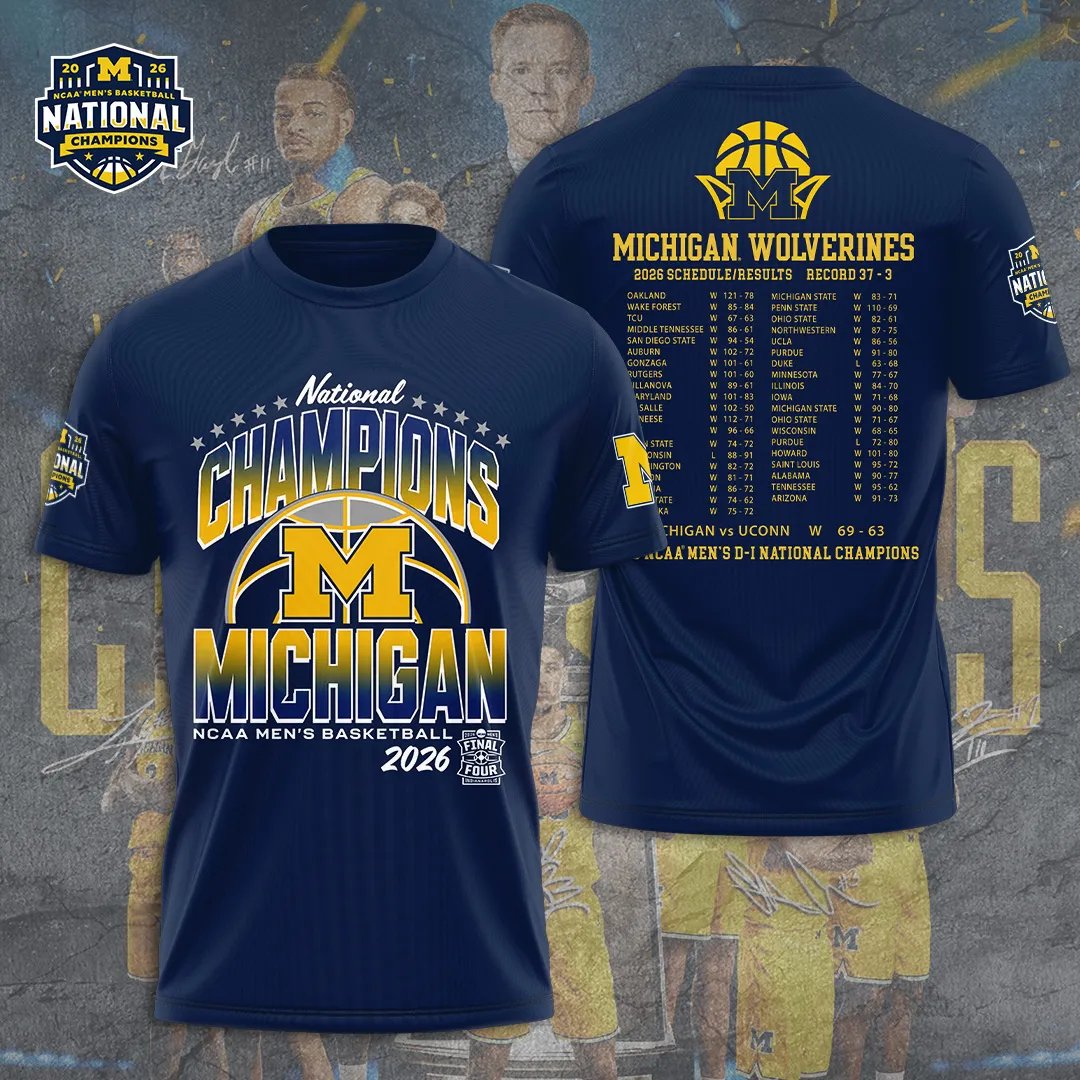 Michigan Wolverines Men's Basketball 3D Apparel – GNE6183