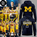 Michigan Wolverines Men's Basketball Big10 Champions 2026 Hoodie T-Shirt