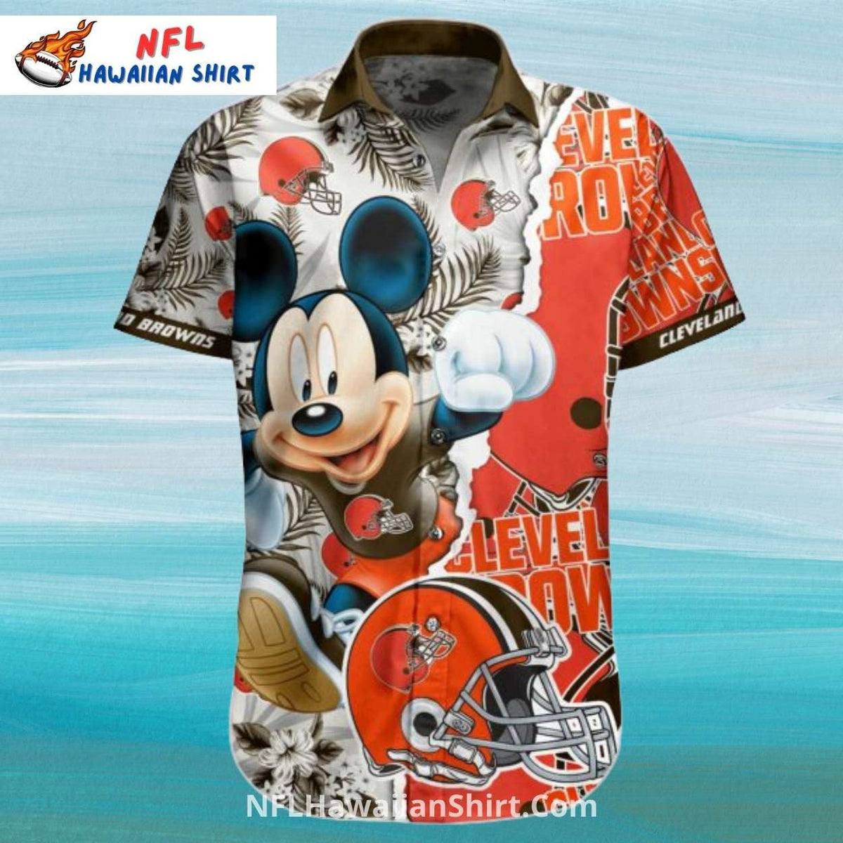 Mickey Browns Hawaiian Shirt Tropical Cartoon Character Fan Print