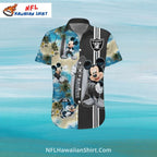Mickey Mouse And Surfboard Design Raiders Hawaiian Shirt