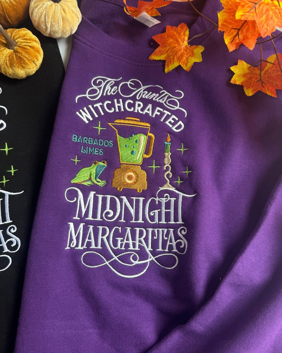 Midnight Margaritas Embroidered Sweatshirt
