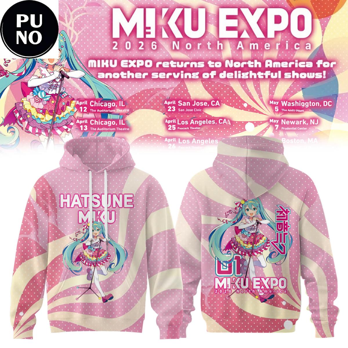Hatsune Miku Expo 2026 North America Show Hoodie T-Shirt