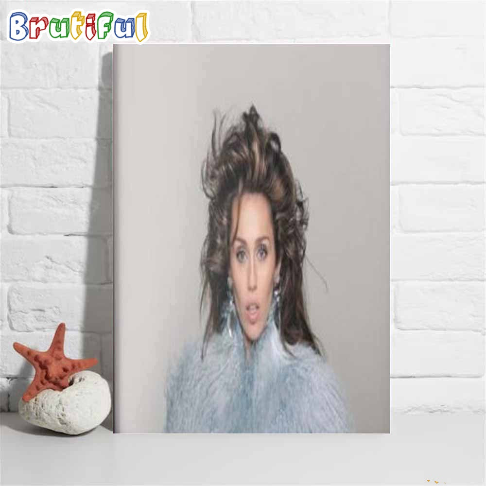 Miley Cyrus Unvelis Cover Artwork For Pharrel Williams Collaboration Doctor Work It Out Poster Canvas