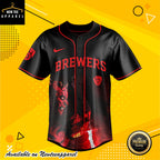 Milwaukee Brewers Star Wars Darth Maul Baseball Jersey