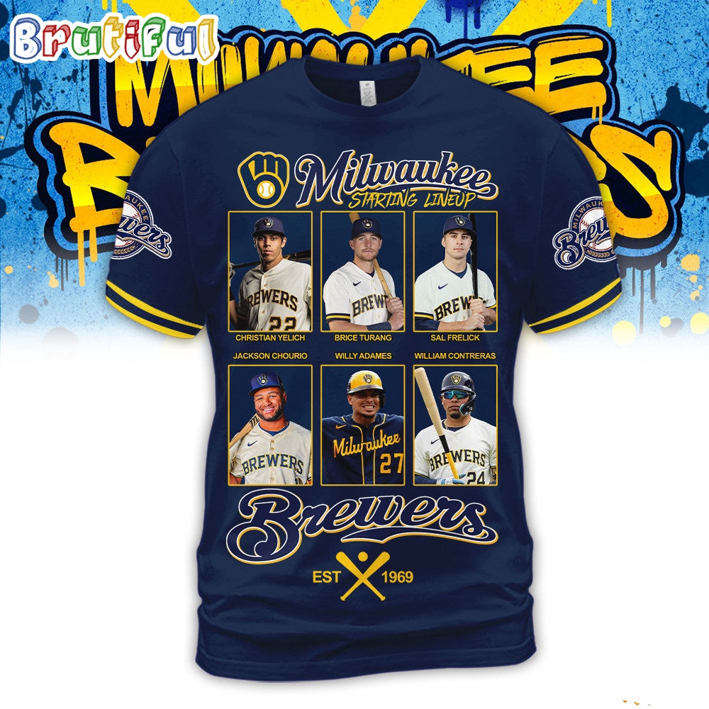 Milwaukee Brewers Starting Lineup Est 1969 Shirt