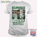 Milwaukee Bucks Starting 5 Basketball T Shirt
