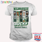 Milwaukee Bucks Starting 5 Basketball T Shirt