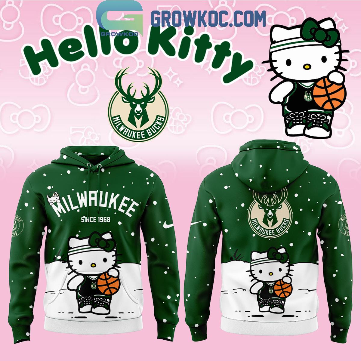 Milwaukee Bucks x Hello Kitty 2025 Christmas Hoodie Shirt