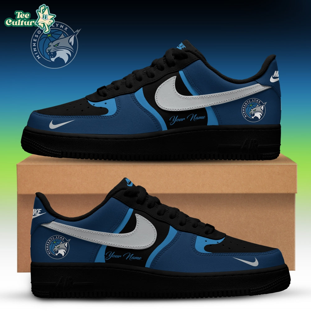 Minnesota Lynx x Back 2 Black Edition Custom Air Force 1 Sneakers For Fans