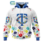 Minnesota Twins MLB Autism Awareness Hand Design Personalized Hoodie T Shirt