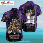 Minnesota Vikings Aloha Shirt With Fierce Warrior Design