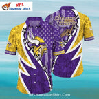 Minnesota Vikings American Flag Aloha Shirt – Bold Design