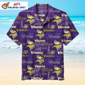 Minnesota Vikings Classic Logo Beach Hawaiian Shirt