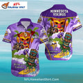 Minnesota Vikings Hawaiian Shirt Tiki Beach And Surf Design