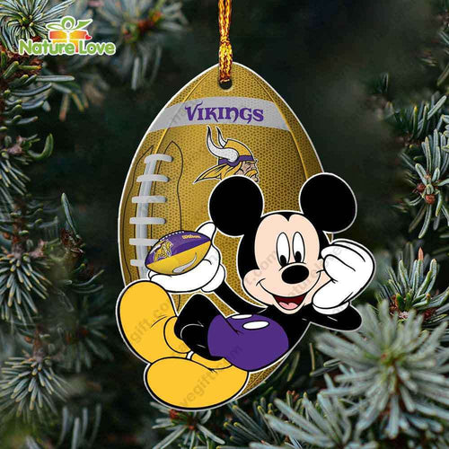 Minnesota Vikings Mickey Mouse Ornament Disney Christmas Decorations