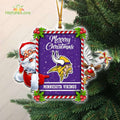 Minnesota Vikings Santa Reindeer Funny Christmas Ornament NFL Gift
