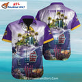 Minnesota Vikings Tropical Waterfall Aloha Shirt