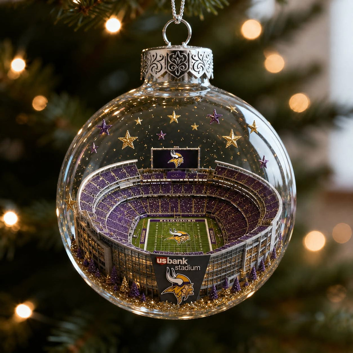 Minnesota Vikings’ U.S. Bank Stadium Christmas Ornament