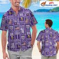 Minnesota Vikings USA Flag Pattern Aloha Shirt Hawaiian