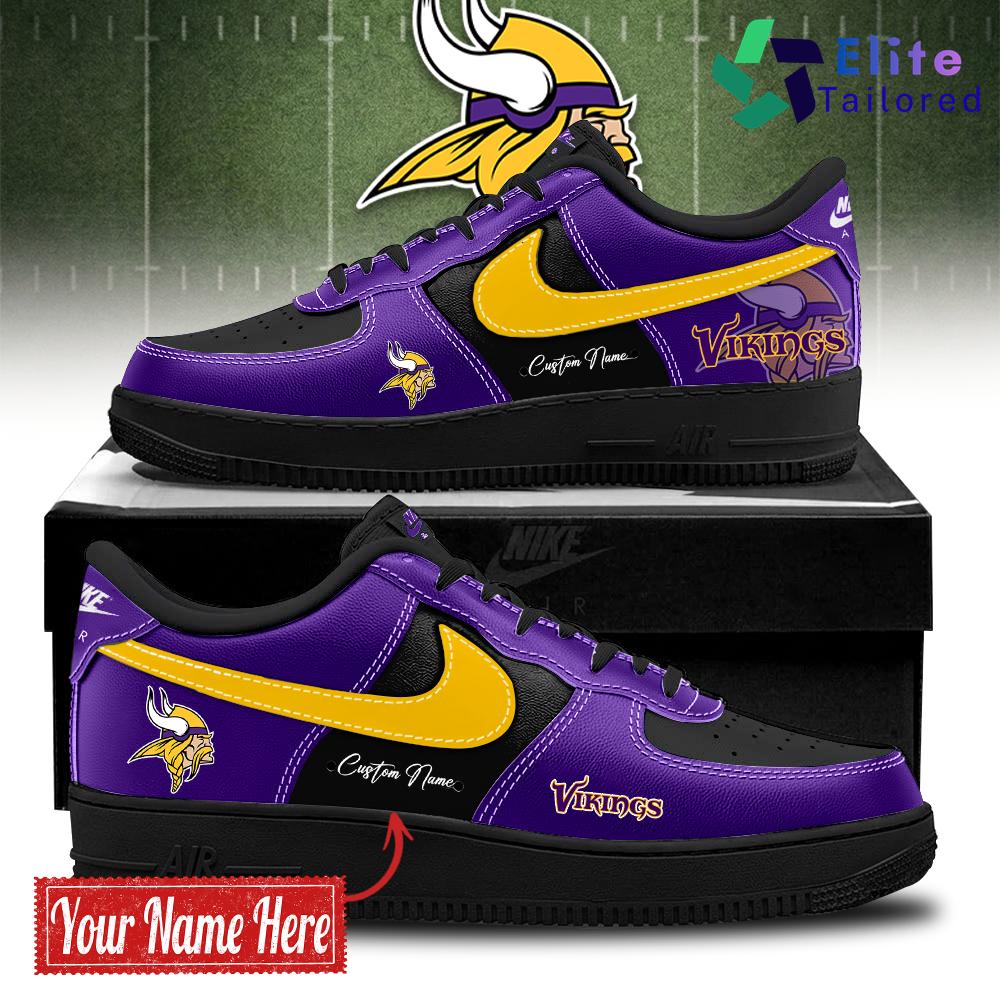 Minnesota Vikings Valkyrie Night NFL Custom Air Force 1