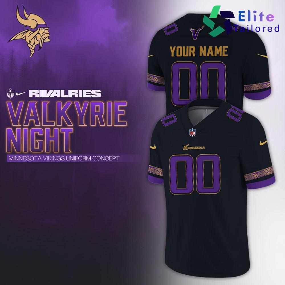 Minnesota Vikings Valkyrie Night NFL Custom Football Jersey