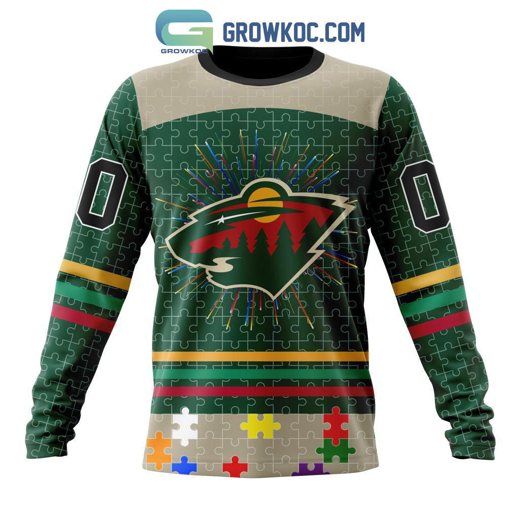 Minnesota Wild NHL Special Fearless Against Autism Hoodie T Shirt