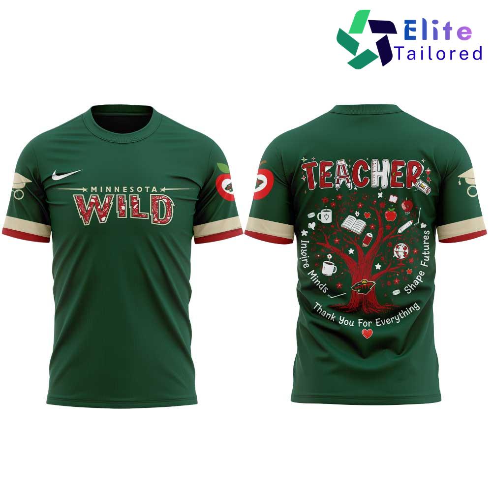 Minnesota Wild Teacher Appreciation Day 2026 Graphic T-Shirt