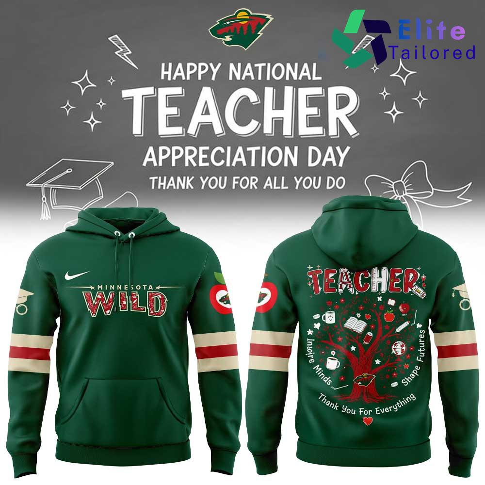 Minnesota Wild Teacher Appreciation Day 2026 Pullover Hoodie
