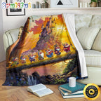 Mickey Mouse Blanket Cute Dwarfs Fleece Blanket Sunset Gift Idea For Bedding Decor