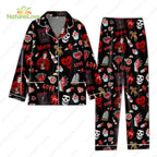 Misfits Band Valentine’s Day Black Heart Pajamas Set